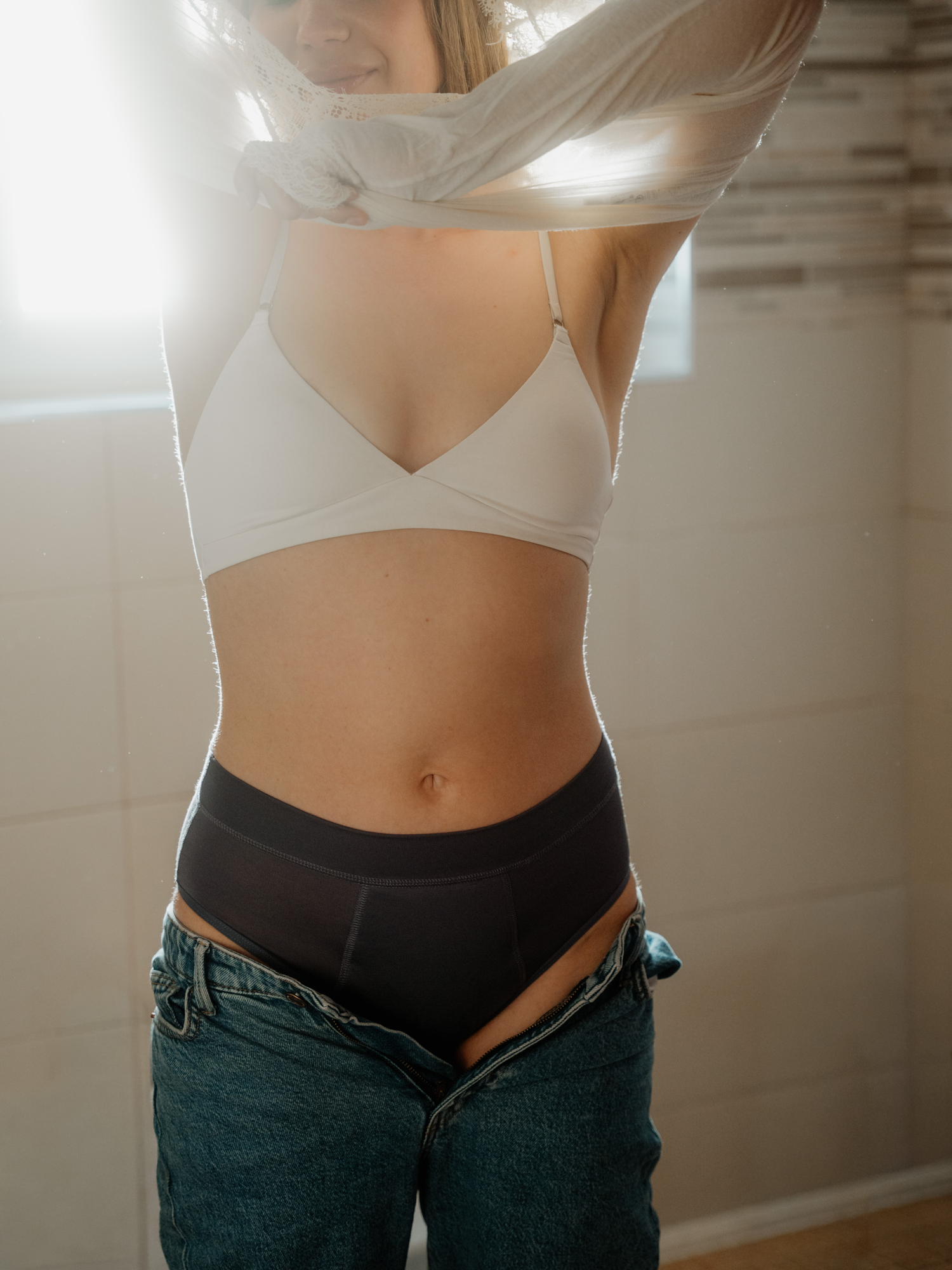 Overnight High Waist in Lavender Grey