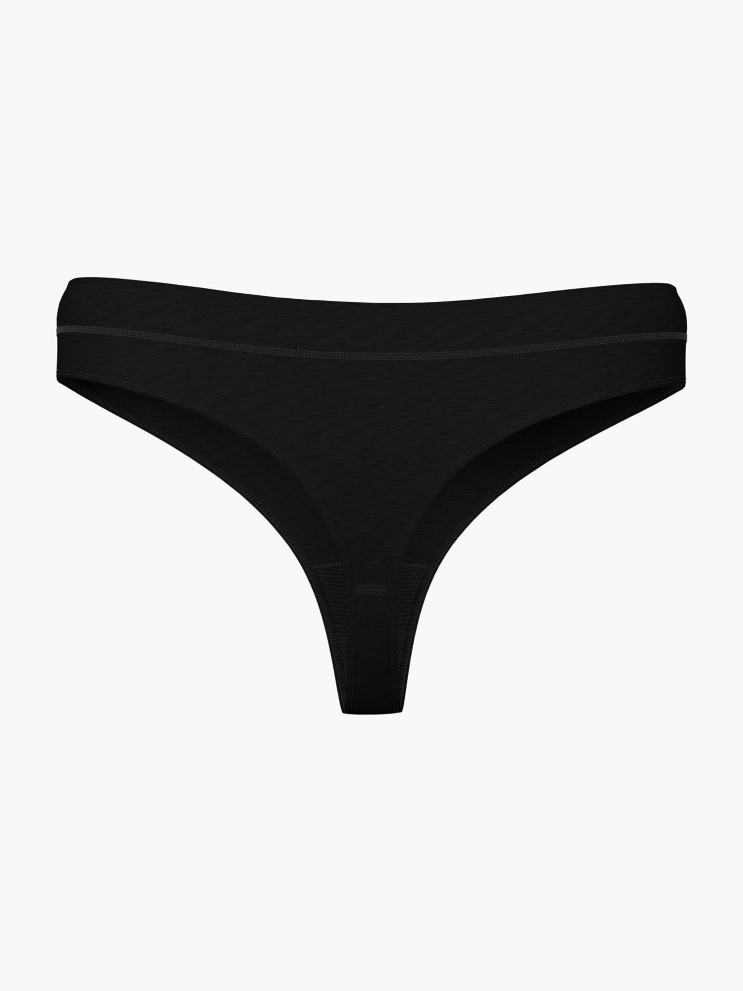Classic High Rise Thong in Zwart
