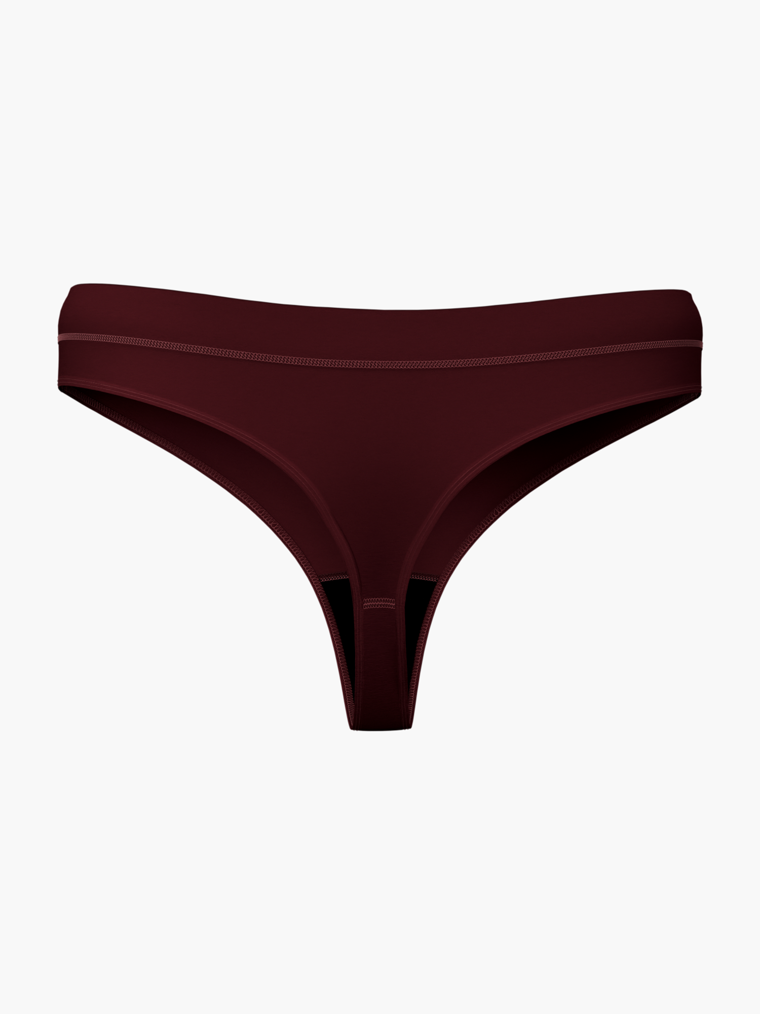 Classic High Rise Thong in Dark Plum